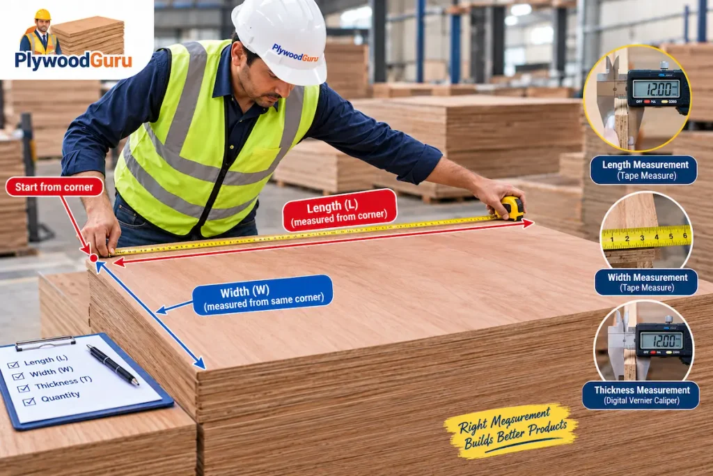 Plywood Measurement Warehouse Infographic