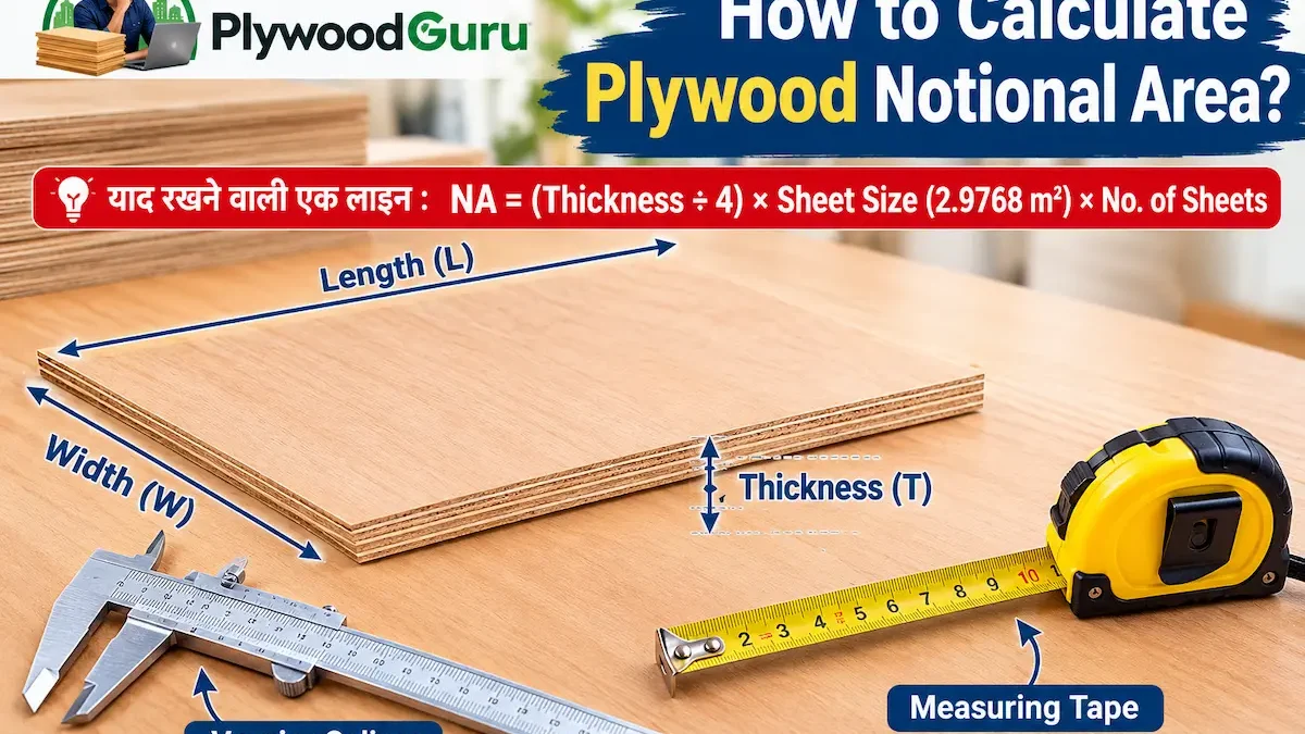 Plywood Notional Area Formula
