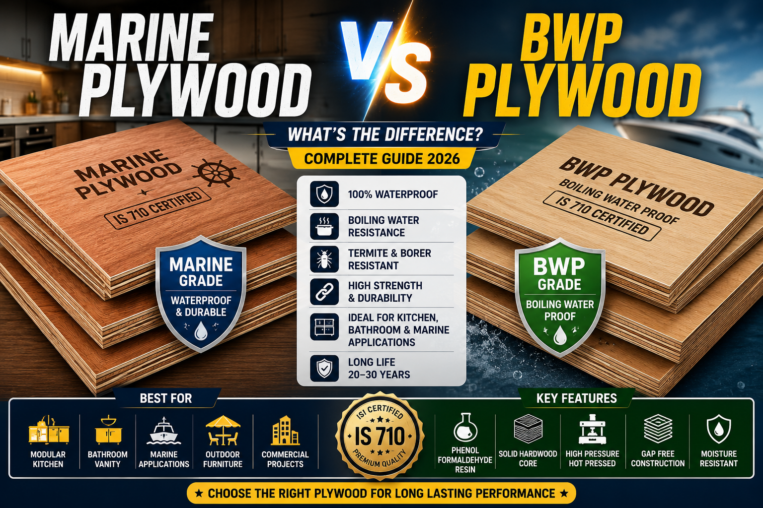 Marine Plywood vs BWP Plywood