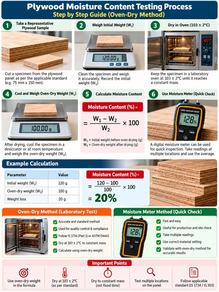 how to calculate plywood moisture content