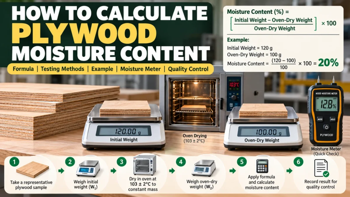 How to Calculate Plywood Moisture Content: Formula, Testing Methods, Moisture Meter & Quality Control Guide