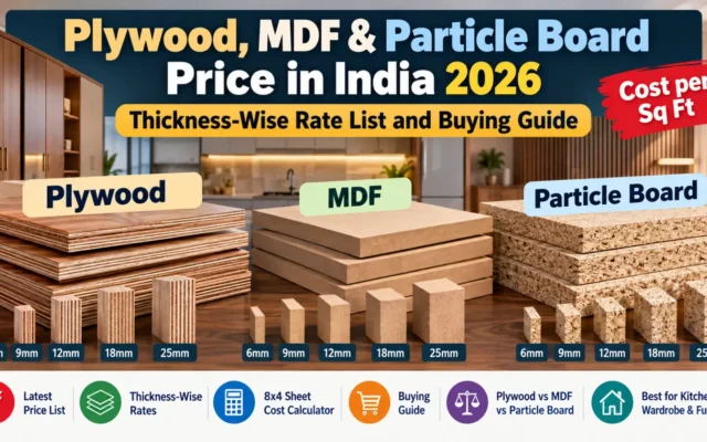 Plywood, MDF and Particle Board Price in India 2026: Thickness-Wise Rate List and Buying Guide - plywood, mdf and particle bo
